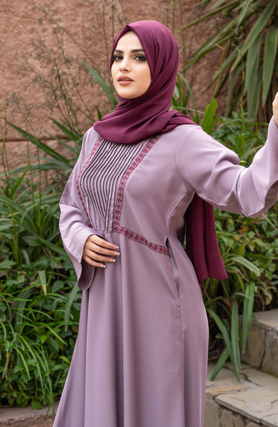 Rose Mauve abaya for girls