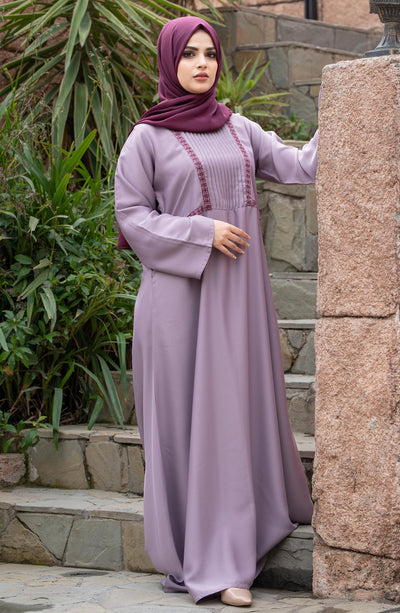 whisper embroidered abaya
