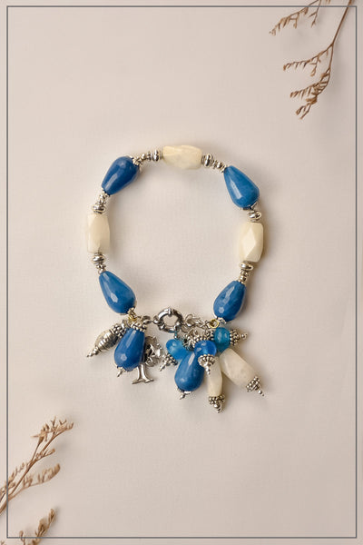 white and blue hand bracelets for girls