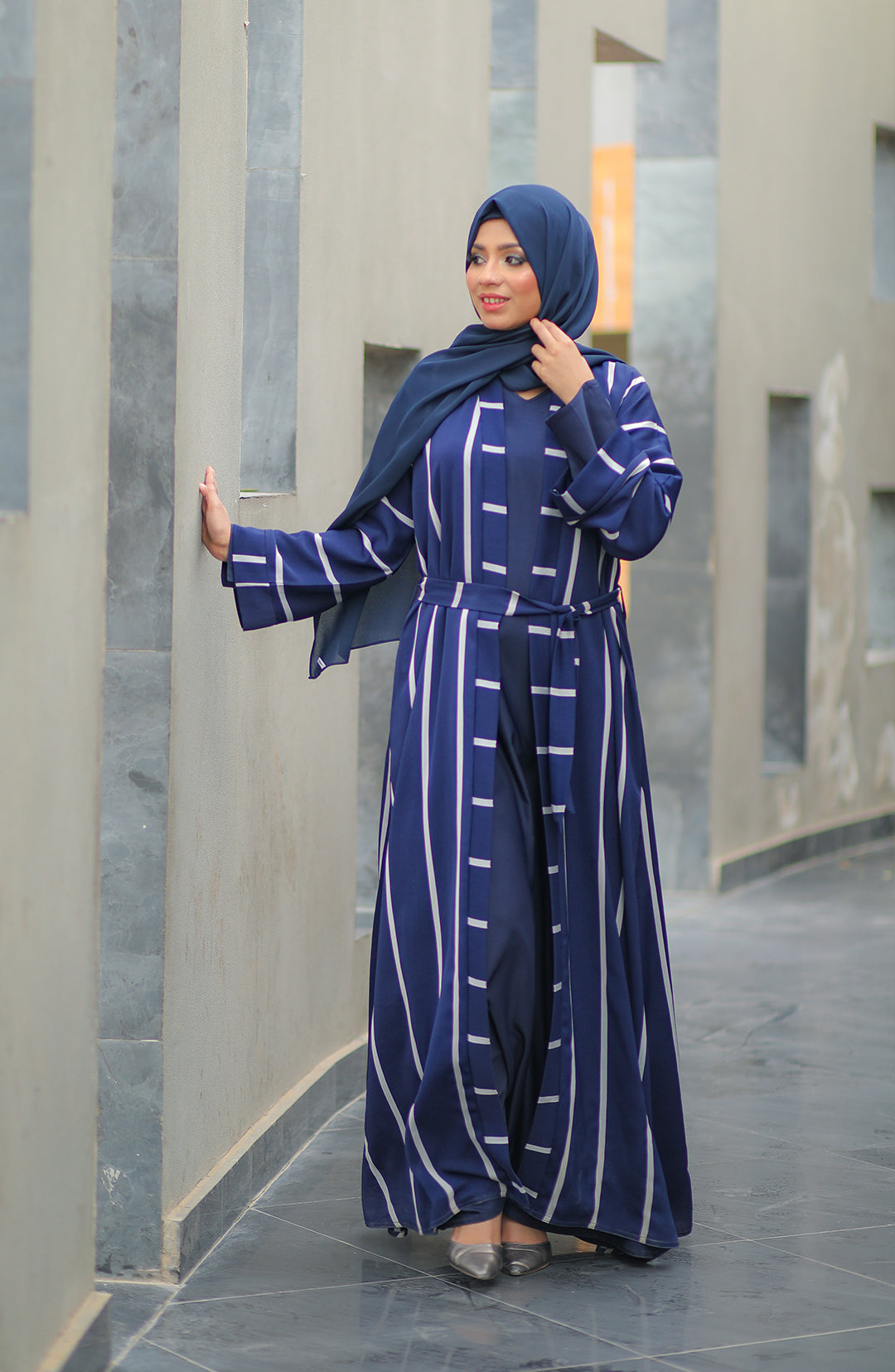 stylish blue kimono in pakistan
