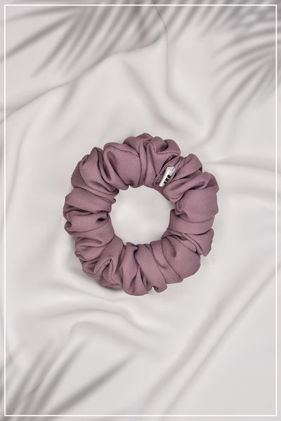 Mauve Textured Scrunchie for Women | Stylish Hair Accessory