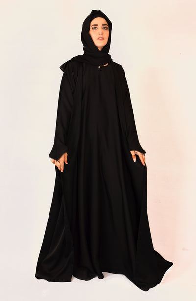 Deep Black Abaya