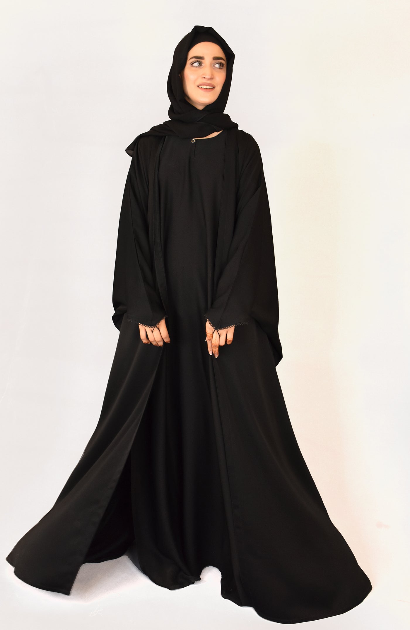 Deep Black Abaya