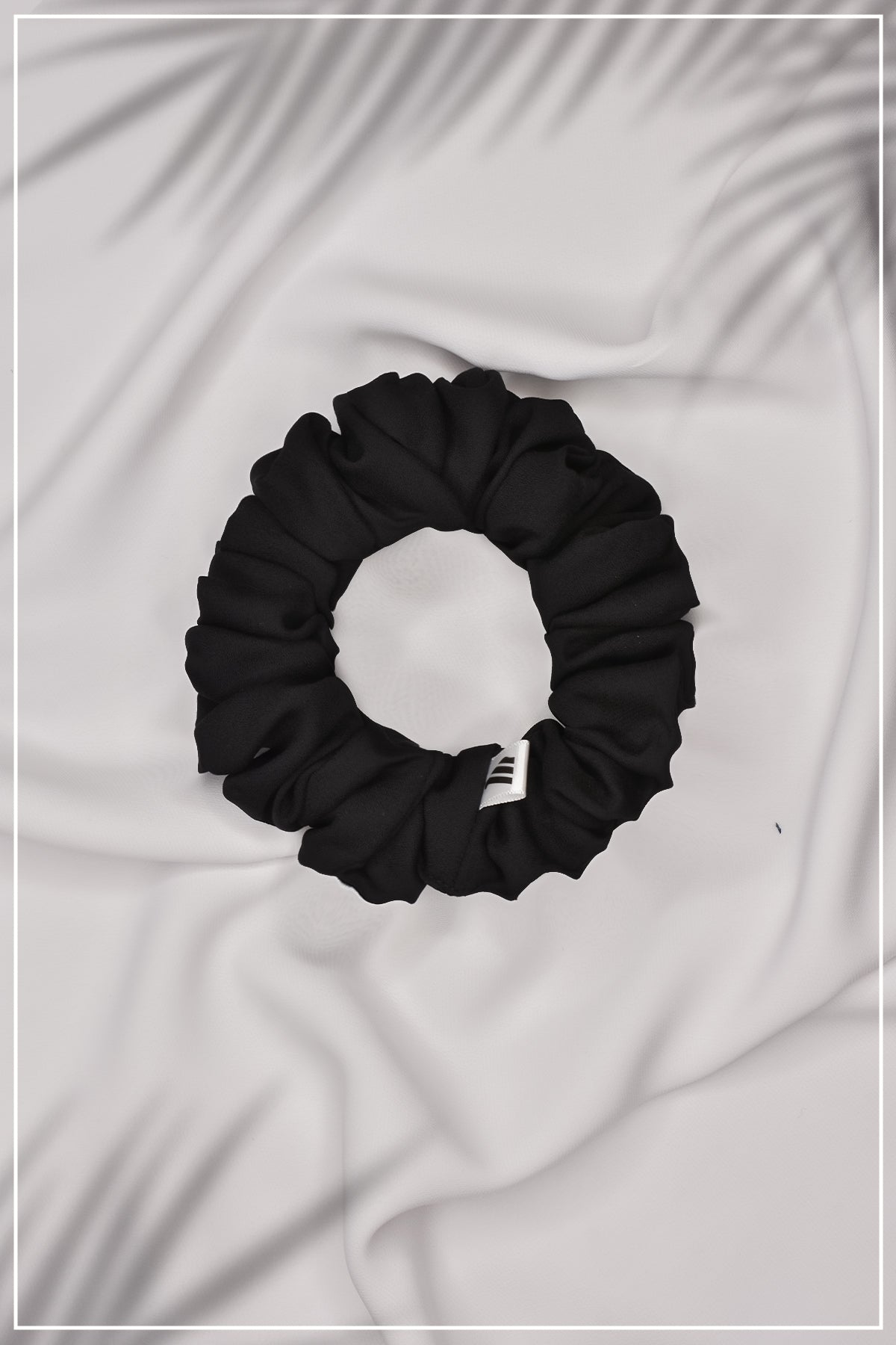 Black Textured Scrunchie