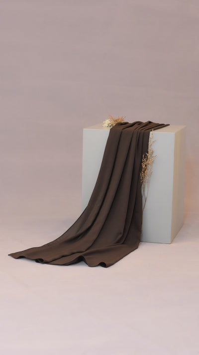 chocolate brown georgette hijab in pakistan