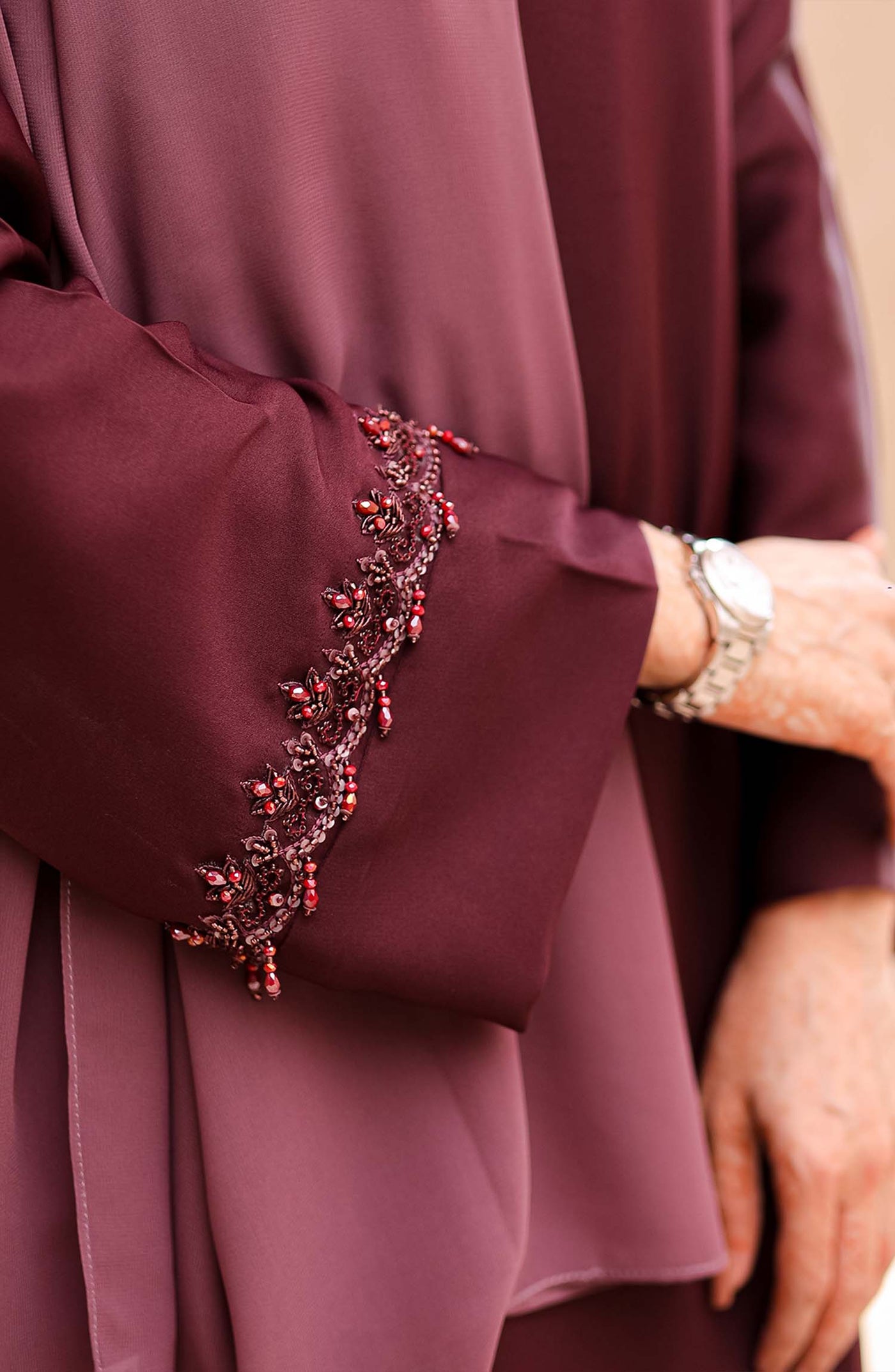 Plum Embellished Attire